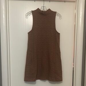 Free People Sleeveless Tan Mini Dress